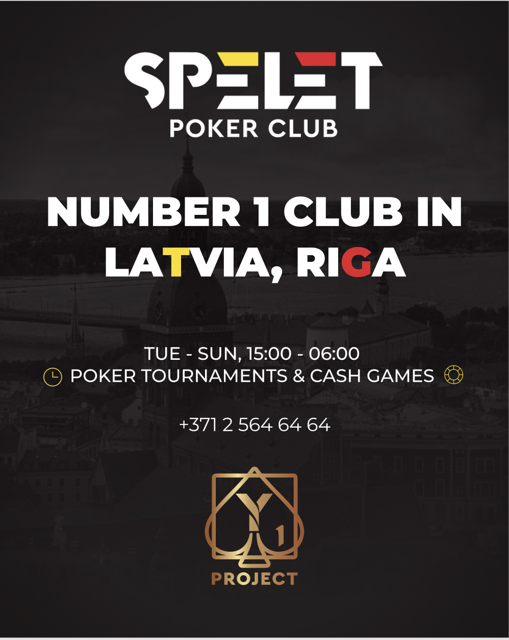 SPELET poker club in RIGA, LATVIA | THU - SUN from 15.00 - 06.00